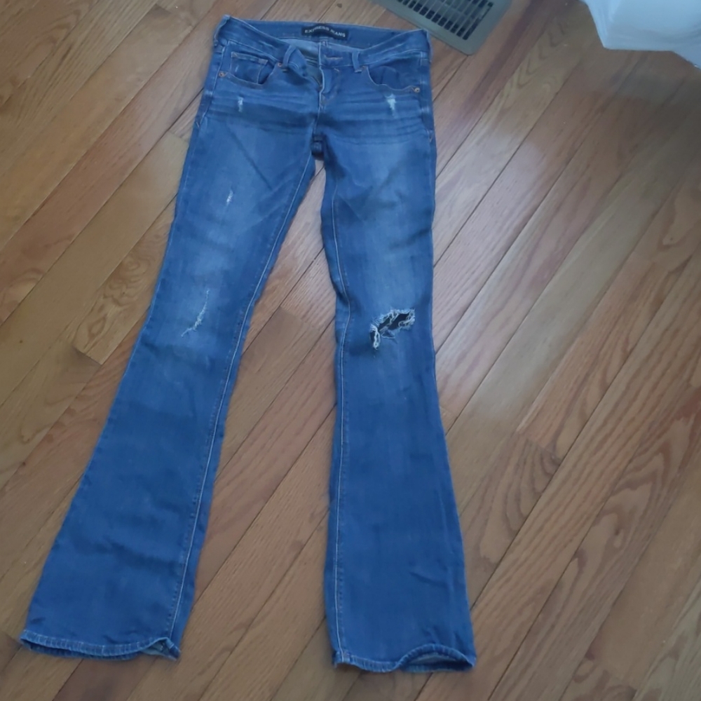 Express 0L low rise slim flare stella jeans